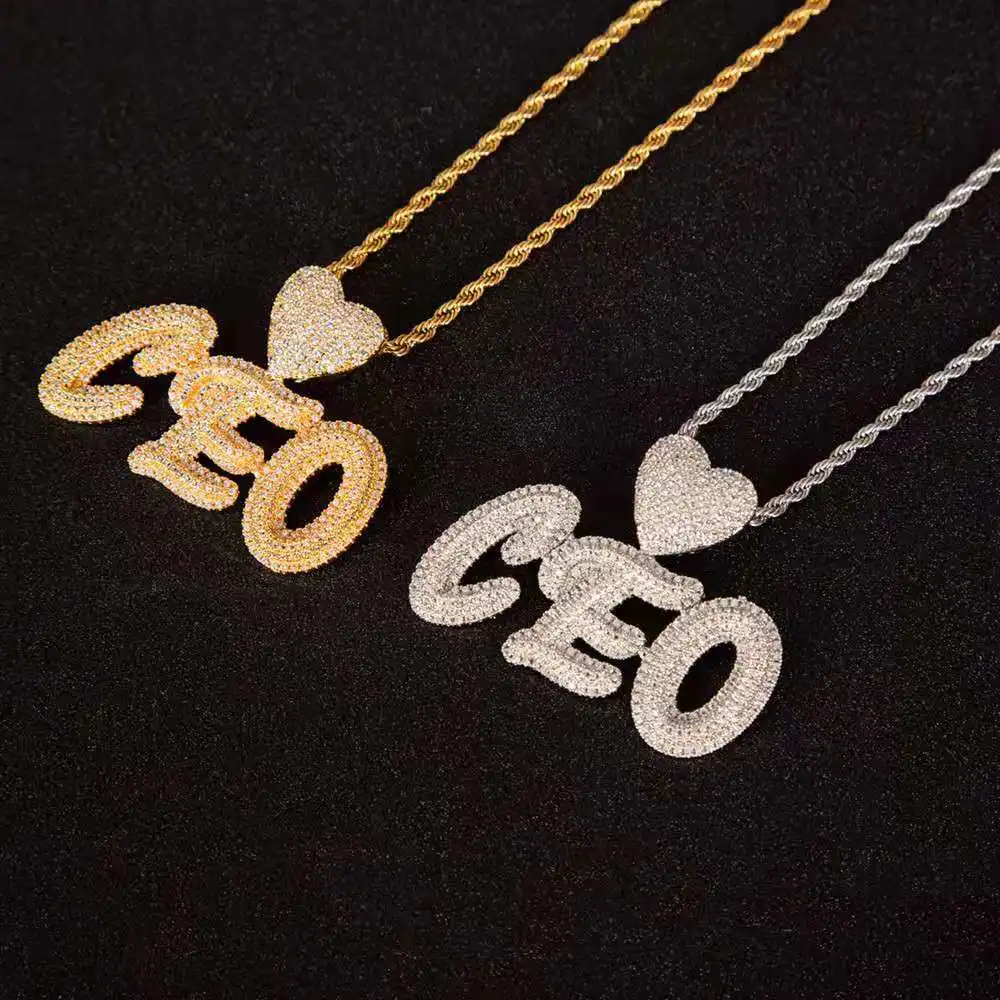 Customize Couple Gifts Heart Clasp Double Layers Cursive Iced Out CZ Letter Pendant Necklace
Customize Couple Gifts Heart Clasp Double Layers Cursive Iced Out CZ Letter Pendant Necklace