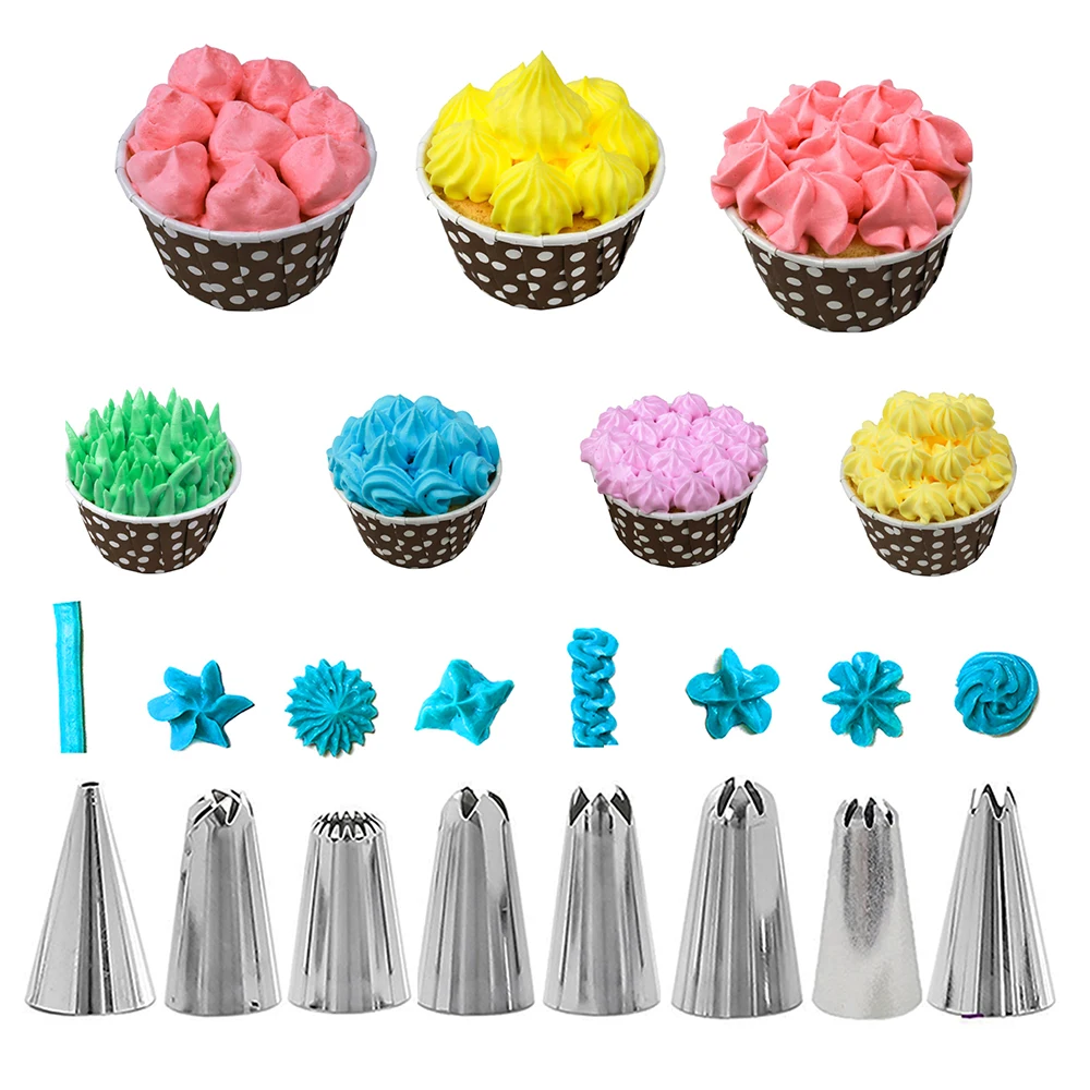 14 Pieces Cake Decorating Kit Stainless Steel Piping Nozzle Tips Baking Set for Cake Cookies, Multicolor
14 Pieces Cake Decorating Kit Stainless Steel Piping Nozzle Tips Baking Set for Cake Cookies, Multicolor