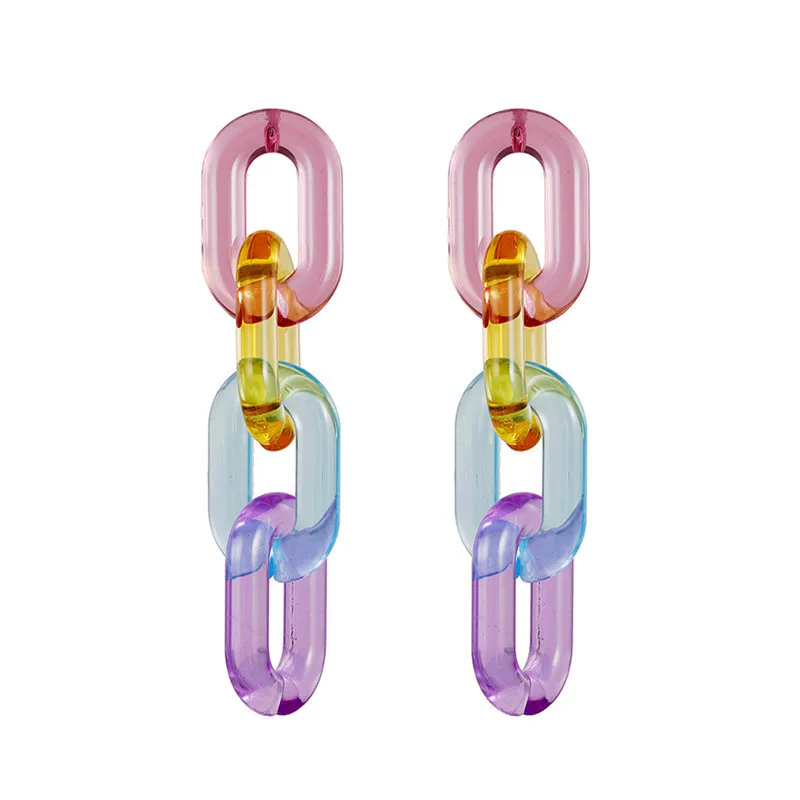 Sweet Women Jewelry Multi Color Acrylic Resin Statement Earrings Jelly Color Link Chain Acrylic Earrings
Sweet Women Jewelry Multi Color Acrylic Resin Statement Earrings Jelly Color Link Chain Acrylic Earrings