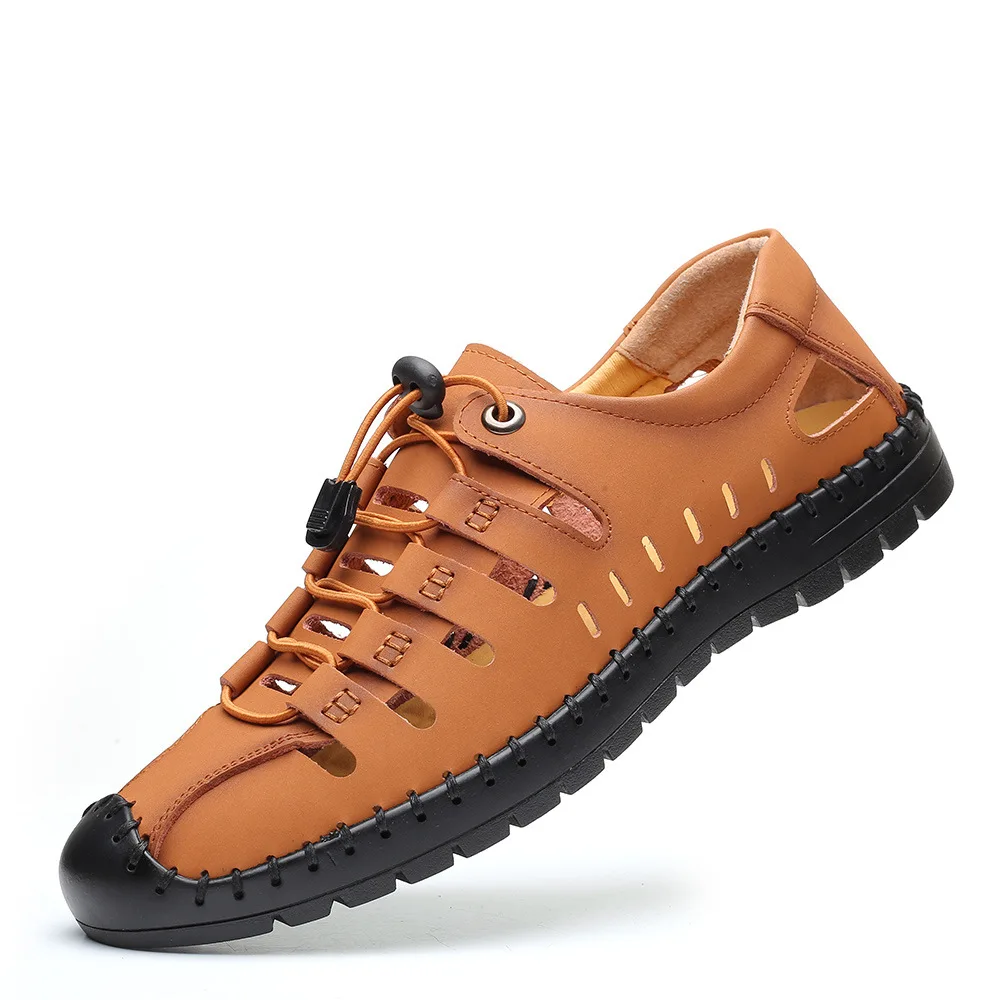 ANMAI 2021 Summer Fall Sandals Hollowed Out Men's Walking Shoes Leather Holes Lightweight Footwear Large Size Men's Flat Sandals, 3 colors
ANMAI 2021 Summer Fall Sandals Hollowed Out Men's Walking Shoes Leather Holes Lightweight Footwear Large Size Men's Flat Sandals, 3 colors