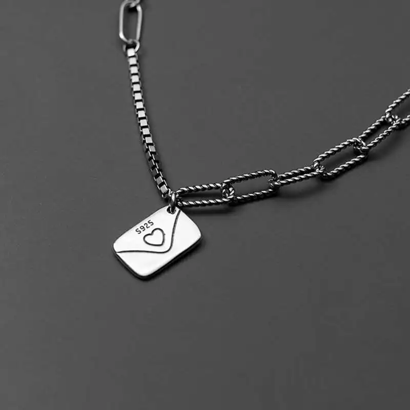 jewellery 925 thai silver prevent allergy square vintage envelope engraving pendant necklace women
jewellery 925 thai silver prevent allergy square vintage envelope engraving pendant necklace women