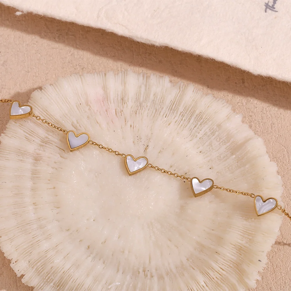 Valentines Day Heart Jewelry Shell Bracelets Gold Plated Fashion Jewelry Bracelets Stainless Steel
Valentines Day Heart Jewelry Shell Bracelets Gold Plated Fashion Jewelry Bracelets Stainless Steel