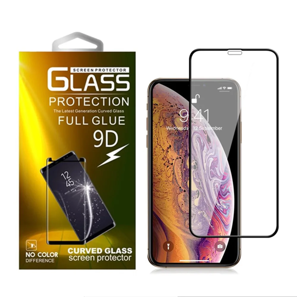 

Youyou Full Glue Case 9D Tempered Glass For iPhone SE3 13 12 Pro max 11 XS XR X 6 7 8 Plus Screen Protector With Retail Package
