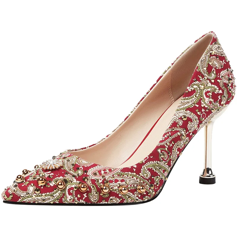2021 new women wedding shoes bridesmaid high heels red shoes bridal stiletto girl single shoes, Picture
2021 new women wedding shoes bridesmaid high heels red shoes bridal stiletto girl single shoes, Picture