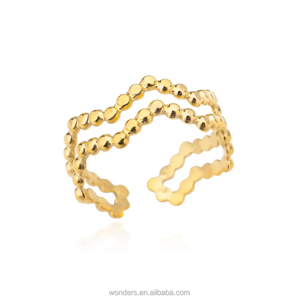 Hollow Out Gold Layer Rings For Women Stainless Steel Adjustable Ring For Girl Geometric Romantic Jewelry
Hollow Out Gold Layer Rings For Women Stainless Steel Adjustable Ring For Girl Geometric Romantic Jewelry