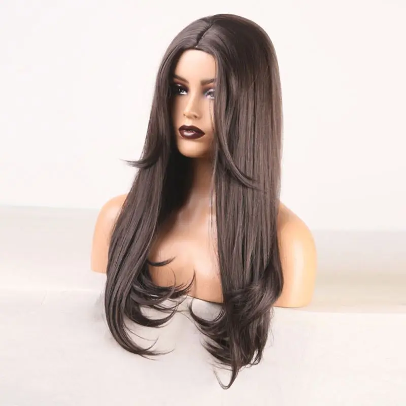 European wig women's gradual Brown medium-length curly hair long straight hair Winding Curly wave chemical fiber hair cover
European wig women's gradual Brown medium-length curly hair long straight hair Winding Curly wave chemical fiber hair cover