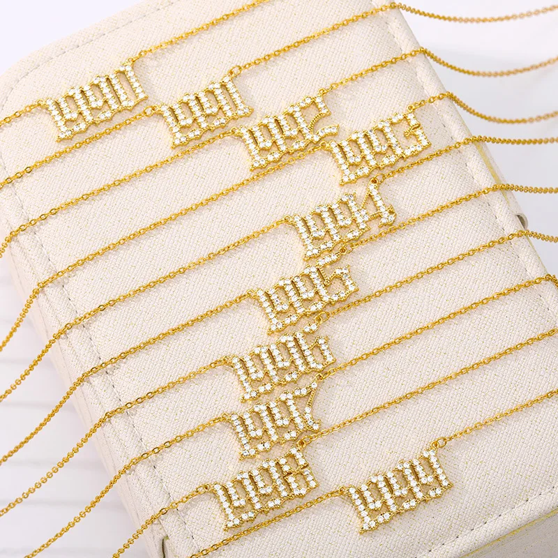 Stainless Steel Necklace Gold Plated Necklace Birthday Number 1985-2020 Year Jewelry Zircon Pendant Necklace as Birthday Gift, Picture
Stainless Steel Necklace Gold Plated Necklace Birthday Number 1985-2020 Year Jewelry Zircon Pendant Necklace as Birthday Gift, Picture