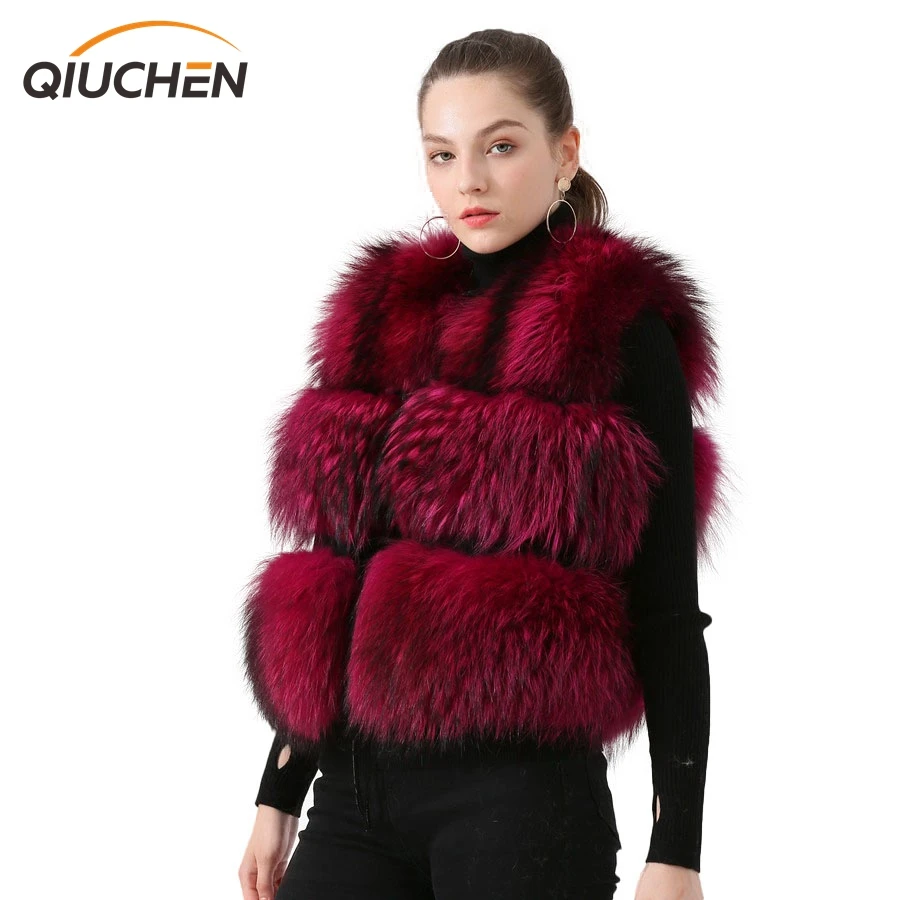 QC19091 new arrival hot sale women fur coat real raccoon fur coat thick fluffy fur gilet
QC19091 new arrival hot sale women fur coat real raccoon fur coat thick fluffy fur gilet