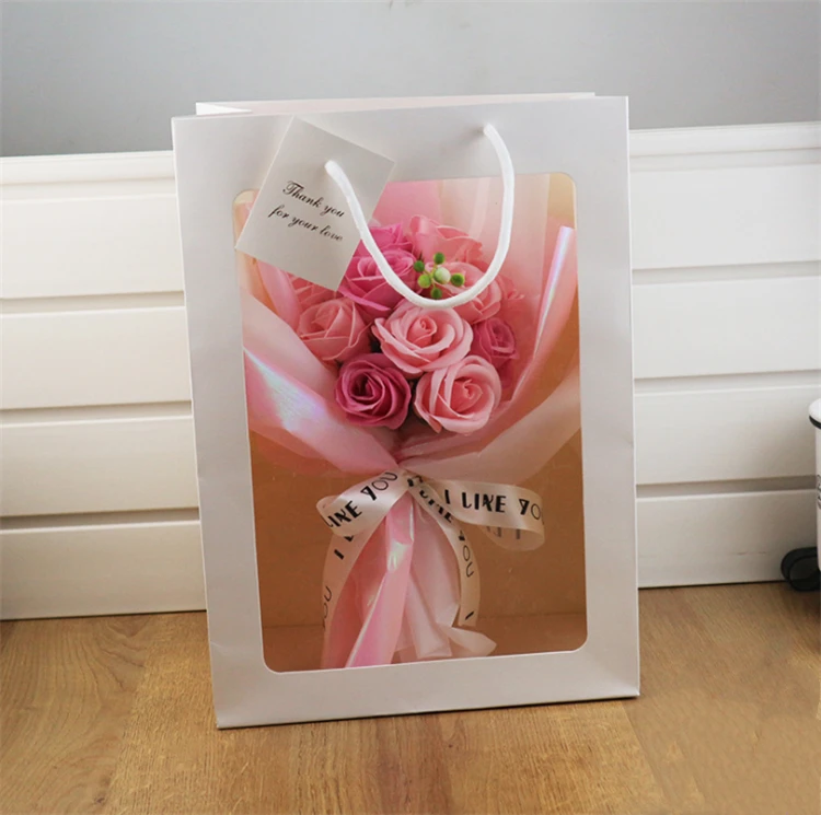 fast delivery valentines days mother day soap rose bouquet box