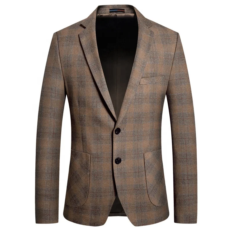 Fashion Casual Grid Blazer Slim Fit Single Breasted High Quality Tuxedo Brown Men Suit Jacket 2019 jacket mens
Fashion Casual Grid Blazer Slim Fit Single Breasted High Quality Tuxedo Brown Men Suit Jacket 2019 jacket mens