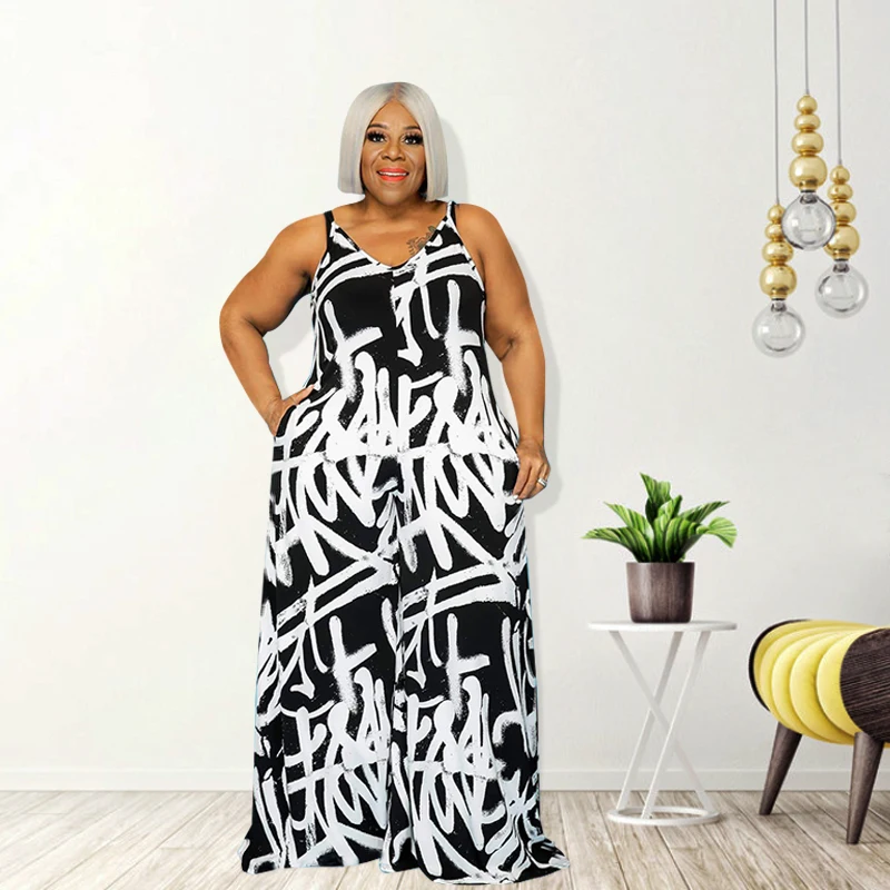 2021 new trend summer Irregular graffiti Pants Plus Size Jumpsuits Sling Casual Jumpsuits For Women
2021 new trend summer Irregular graffiti Pants Plus Size Jumpsuits Sling Casual Jumpsuits For Women