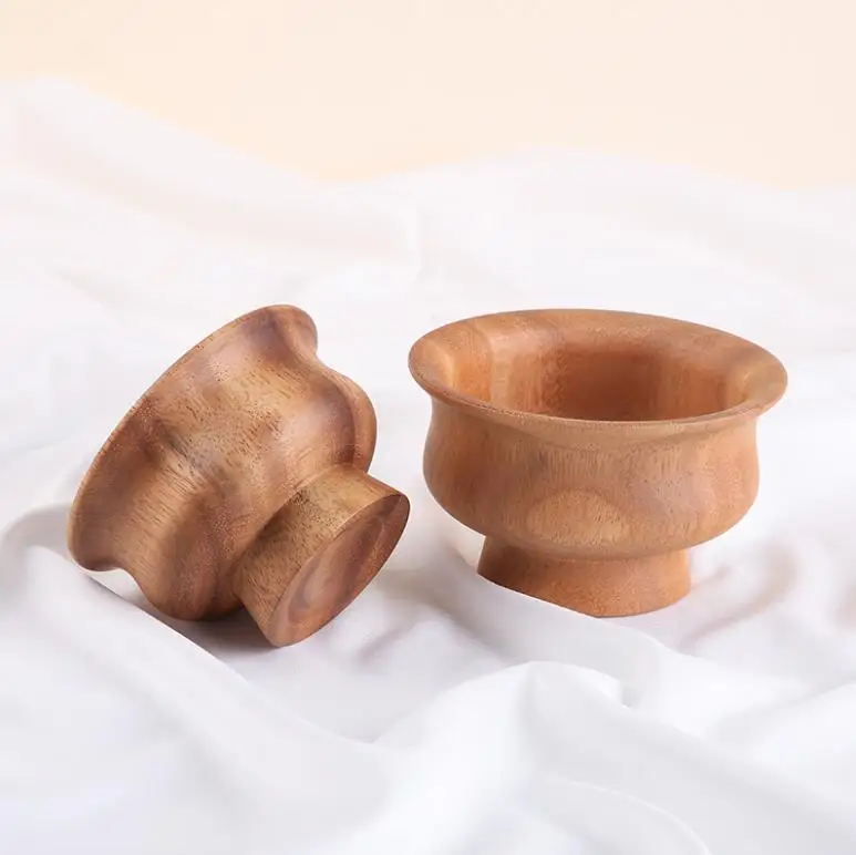 Newest design handmade custom logo deep milk tea acacia wood bowl with stand, Natural wood color
Newest design handmade custom logo deep milk tea acacia wood bowl with stand, Natural wood color