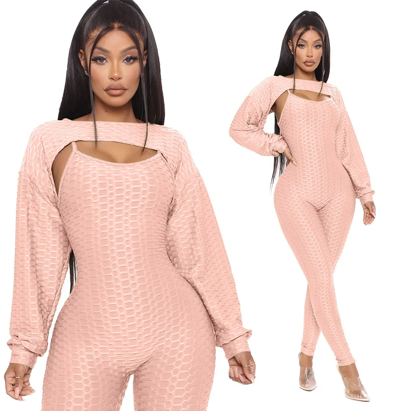 Sexy Hot Sale Women New Clothing Spring Summer Long Sleeve Jumpsuit Two Piece Set, Available
Sexy Hot Sale Women New Clothing Spring Summer Long Sleeve Jumpsuit Two Piece Set, Available