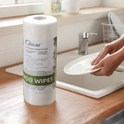 100% natural bamboo fiber cleaning cloth dish washing cloth bamboo kitchen towel roll