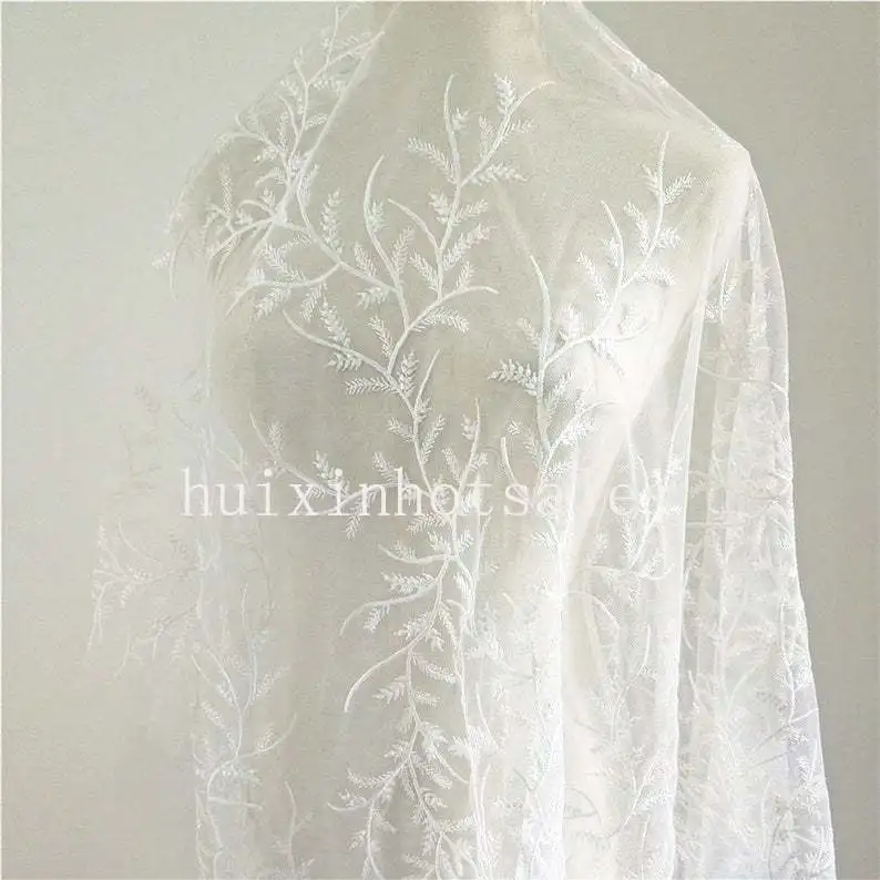 Exquisite Venice Lace Fabric In Ivory Leaf Embroidered Tulle Fabric For Wedding Bridal Gowns 1 Meter
Exquisite Venice Lace Fabric In Ivory Leaf Embroidered Tulle Fabric For Wedding Bridal Gowns 1 Meter