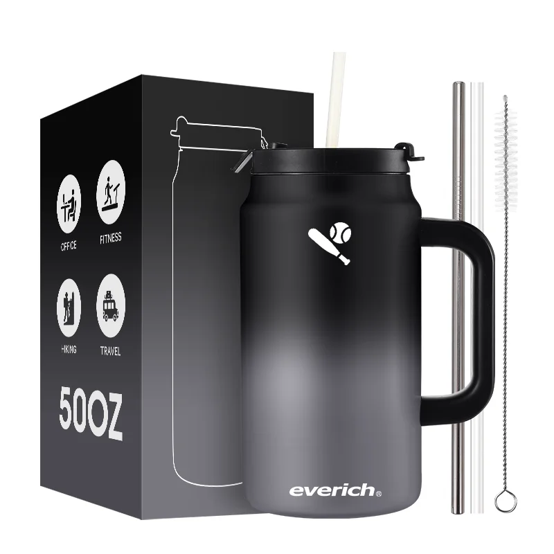 Newest Design outdoor insulated travel mug stainless steel 50 oz tumbler with handle and straw
Newest Design outdoor insulated travel mug stainless steel 50 oz tumbler with handle and straw