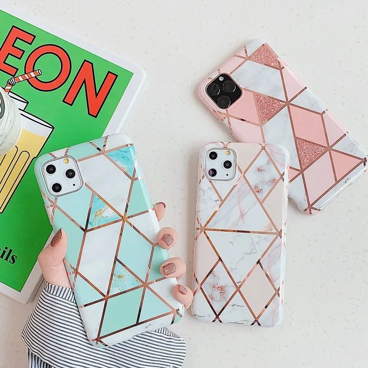 Luxury Design Plated Geometric Marble IMD Cell Phone Cover for iPhone XS XR 7 8 Plus 11 12 Pro Max Marble Phone Case
Luxury Design Plated Geometric Marble IMD Cell Phone Cover for iPhone XS XR 7 8 Plus 11 12 Pro Max Marble Phone Case