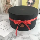 Junio Handmade Red Color Eternal Rose Gift Set With Real Preserved Rose In Black Round Box