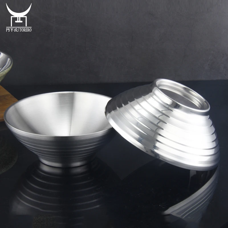 Wholesale stainless steel japanese ramen bowl spiral design non-slip double wall rice soup ramen bowl
Wholesale stainless steel japanese ramen bowl spiral design non-slip double wall rice soup ramen bowl