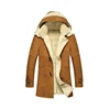 Leather Winter men's jackets & coats sheep skin jacket men shearling with Real Sheep Fur hood