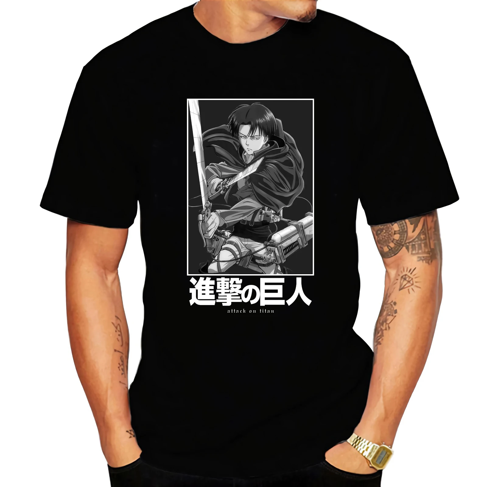 Customized wholesale men's T-shirt Attack on Titan printed solid color loose T-shirt unisex 100% cotton
Customized wholesale men's T-shirt Attack on Titan printed solid color loose T-shirt unisex 100% cotton