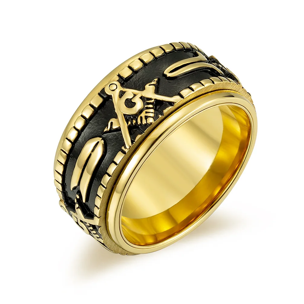Shangjie OEM anillos Fashion Gold Plated Rings Stainless Steel Rings for Men Religion Style Unique Rotatable Men's Ring, Gold.titanium
Shangjie OEM anillos Fashion Gold Plated Rings Stainless Steel Rings for Men Religion Style Unique Rotatable Men's Ring, Gold.titanium