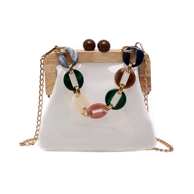 2020 Luxury Summer Hot Sale Women PVC Transparent Fashionable Shoulder Bag Wooden Designer Handbags, Clear
2020 Luxury Summer Hot Sale Women PVC Transparent Fashionable Shoulder Bag Wooden Designer Handbags, Clear