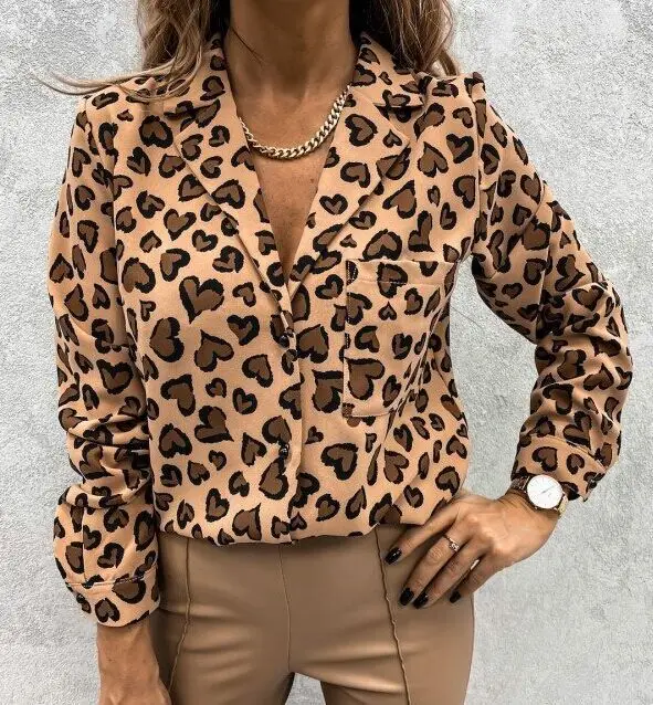 2021 women's pullover single-breasted urban casual v-neck brown slim long-sleeved shirt in stock, Picture color
2021 women's pullover single-breasted urban casual v-neck brown slim long-sleeved shirt in stock, Picture color