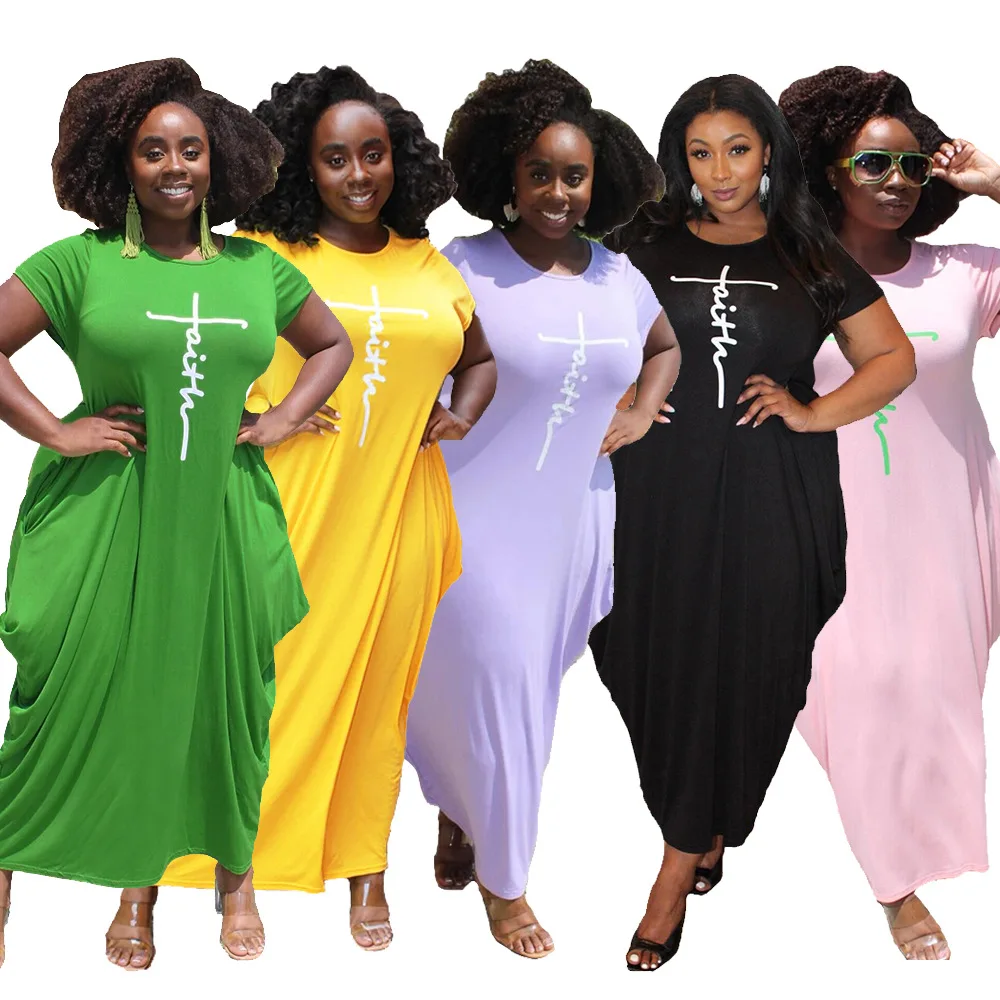 Women Faith Letter Print Oversize Baggy Causal Loose Party Short Midi Dresses With Pockets, Customized color
Women Faith Letter Print Oversize Baggy Causal Loose Party Short Midi Dresses With Pockets, Customized color