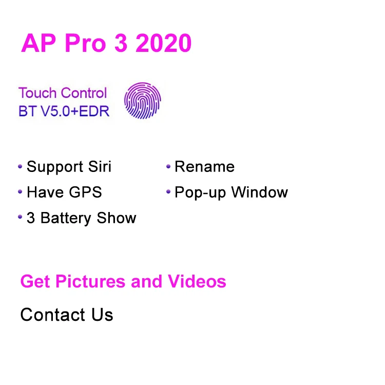 for Airpoddings Pro 3 TWS Frosted material Earphones Wireless Touch Headset Sports Headsets 300mAh Charging Box for iOS Android, Black color
for Airpoddings Pro 3 TWS Frosted material Earphones Wireless Touch Headset Sports Headsets 300mAh Charging Box for iOS Android, Black color