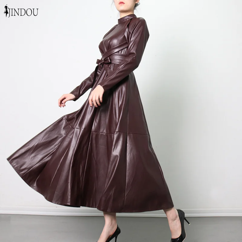 New Fashion PU Stand Collar Long Sleeves High Waist Leather Skirt Irregular Casual Dresses Autumn Woolen Plain Dyed Full Hooded, Picture color
New Fashion PU Stand Collar Long Sleeves High Waist Leather Skirt Irregular Casual Dresses Autumn Woolen Plain Dyed Full Hooded, Picture color