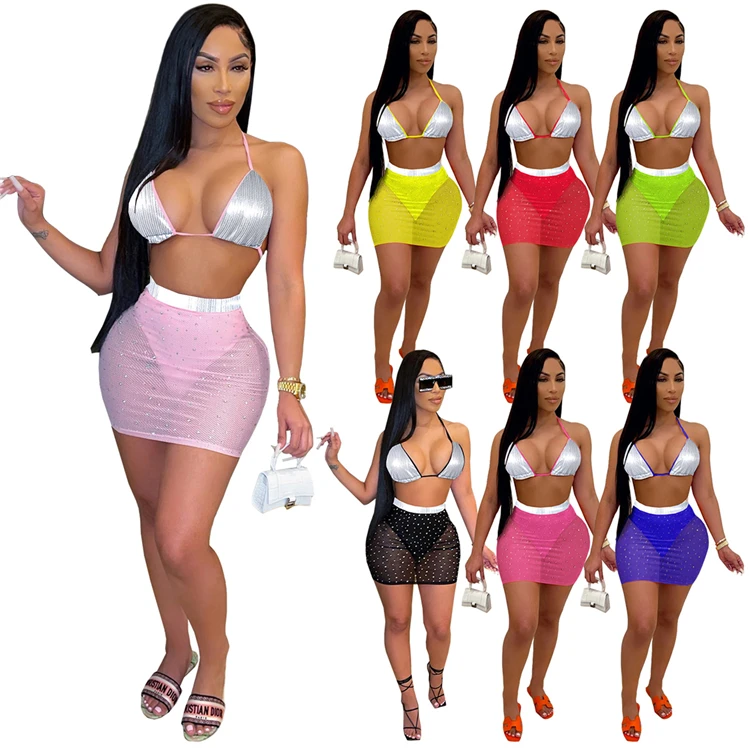 DUODUOCOLOR Summer fashion pink tulle sequined swimsuit suit sexy sleeveless backless two piece swimsuit D97402
DUODUOCOLOR Summer fashion pink tulle sequined swimsuit suit sexy sleeveless backless two piece swimsuit D97402