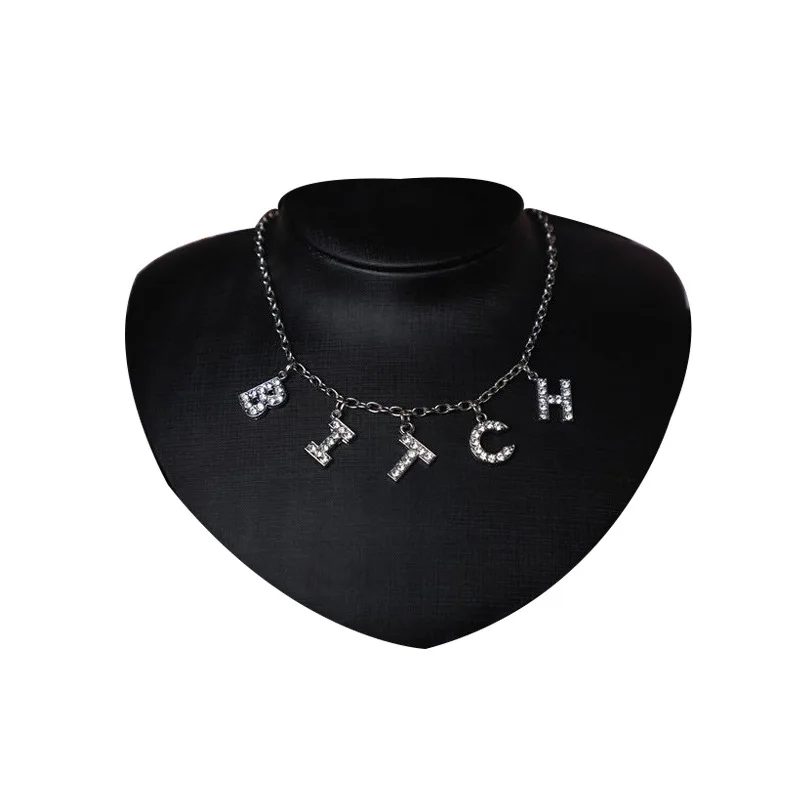 Fashion crystal letter Pendant Alloy Rhinestone Tennis Chain simple silver Necklace Jewelry for girls, Multicolor
Fashion crystal letter Pendant Alloy Rhinestone Tennis Chain simple silver Necklace Jewelry for girls, Multicolor