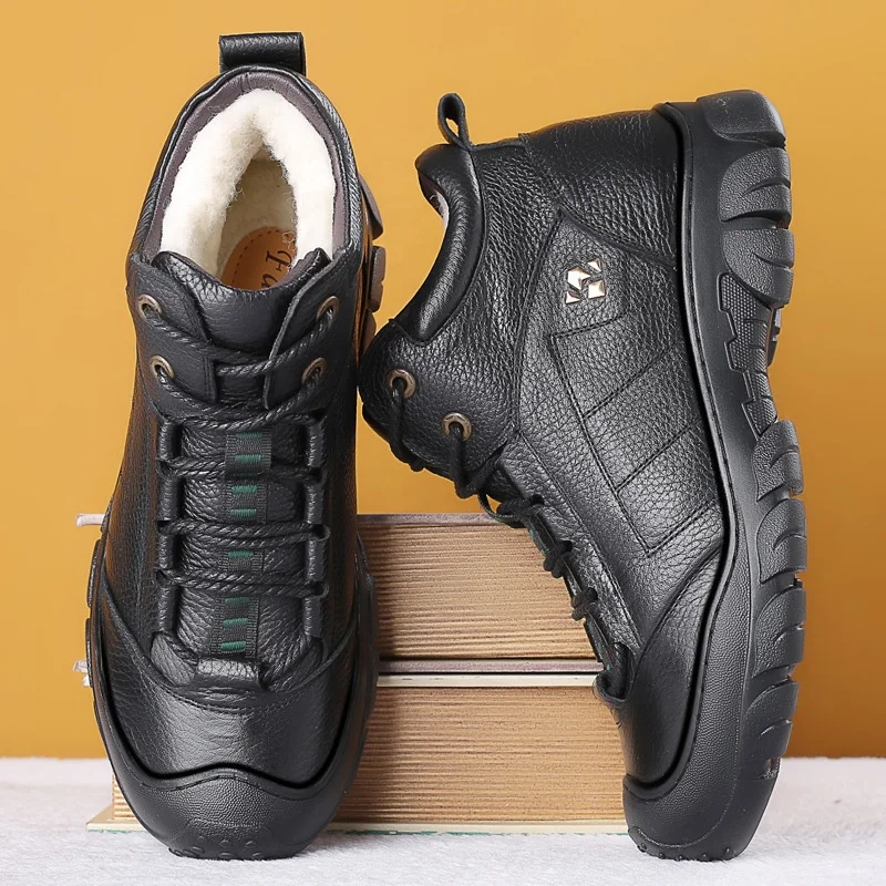 2023 Best Selling Fashion Leisure Men Shoes Winter Warm Ankle Snow Boots High Quality Casual Sheep Fur Cow Leather Boots For Man
2023 Best Selling Fashion Leisure Men Shoes Winter Warm Ankle Snow Boots High Quality Casual Sheep Fur Cow Leather Boots For Man