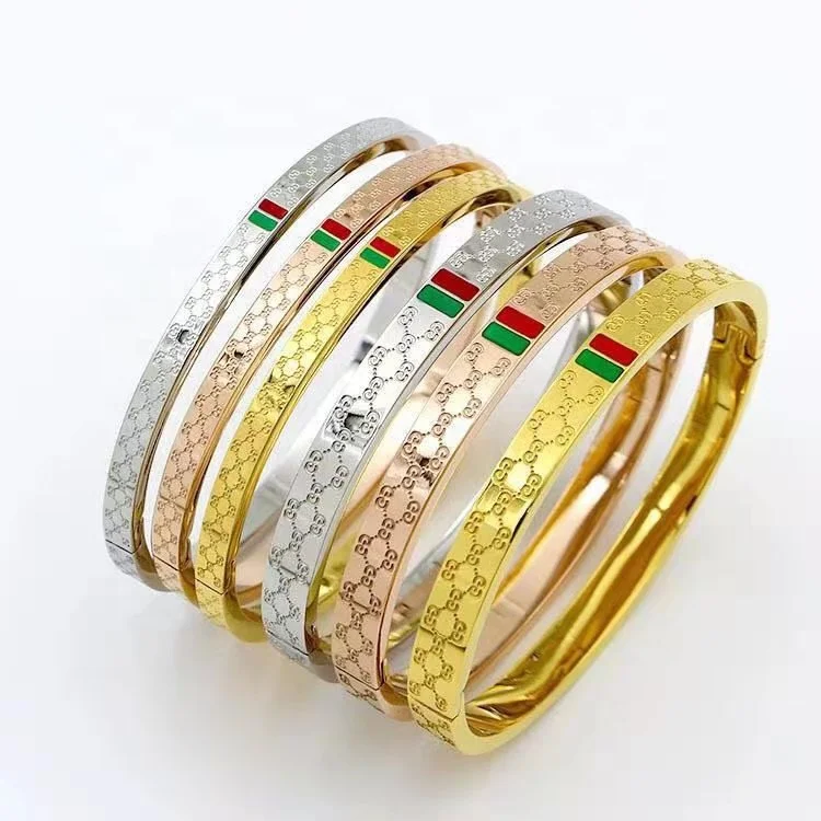 Luxury Jewelry Fashion Custom Women Bangle Rose Gold Metal New Designs High Quality Stainless Steel Bracelet
Luxury Jewelry Fashion Custom Women Bangle Rose Gold Metal New Designs High Quality Stainless Steel Bracelet