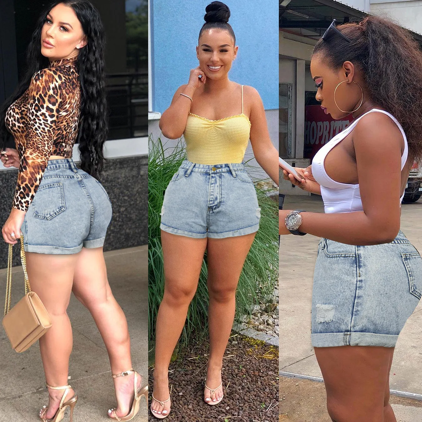 2021 Women Casual Street Wear Short Jeans Summer Vintage Loose High Waist Fashion Sexy Jeans In Women's Shorts, Picture color
2021 Women Casual Street Wear Short Jeans Summer Vintage Loose High Waist Fashion Sexy Jeans In Women's Shorts, Picture color
