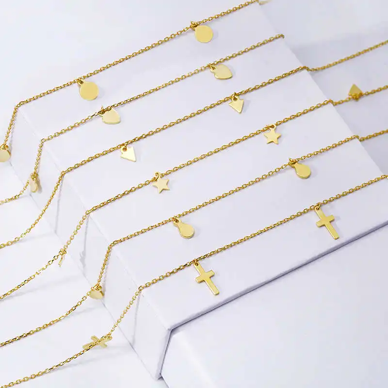 Gold 925 sterling silver design geometric hign polish star heart cross moon charm wholesale choker necklace women
Gold 925 sterling silver design geometric hign polish star heart cross moon charm wholesale choker necklace women