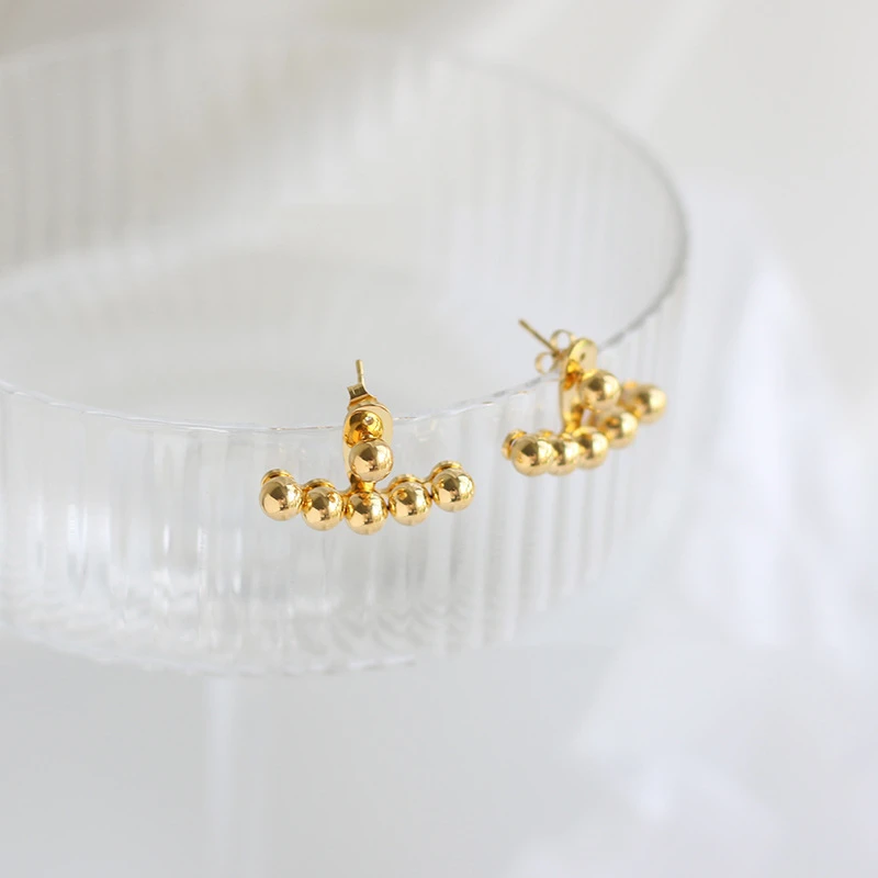 Hypoallergenic Gold Filled Stainless Steel Ball Stud Earring Smile Titanium Steel Beaded Earring
Hypoallergenic Gold Filled Stainless Steel Ball Stud Earring Smile Titanium Steel Beaded Earring