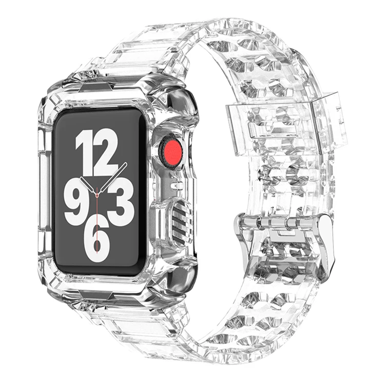 Oem Custom Clear Silicone Shockproof Protective Case And Watch Strap Band For Apple Watch, Optional
Oem Custom Clear Silicone Shockproof Protective Case And Watch Strap Band For Apple Watch, Optional