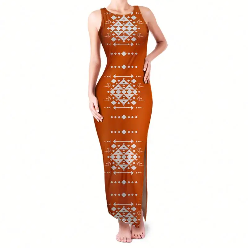Ladies Bodycon Dresses Samoa Style Orange Design Sleeveless Bodycon Dress Women 2021 Custom Design Plus Size Bodycon Dress, Customized color
Ladies Bodycon Dresses Samoa Style Orange Design Sleeveless Bodycon Dress Women 2021 Custom Design Plus Size Bodycon Dress, Customized color