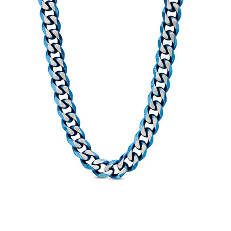 Wholesale Men's 10.5mm Blue IP Stainless Steel Cuban Curb Chain Necklace, Blue ip plated
Wholesale Men's 10.5mm Blue IP Stainless Steel Cuban Curb Chain Necklace, Blue ip plated