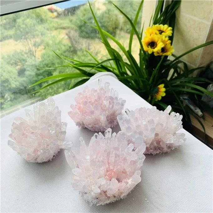 Wholesale natural healing crystal clusters pink rose quartz crystal clusters for sale
Wholesale natural healing crystal clusters pink rose quartz crystal clusters for sale