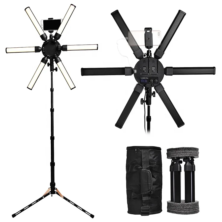 Camera Video Photo With Tripod Stand Makeup LED Photography Lamp 6 Tubes Star Ring Light, Black
Camera Video Photo With Tripod Stand Makeup LED Photography Lamp 6 Tubes Star Ring Light, Black