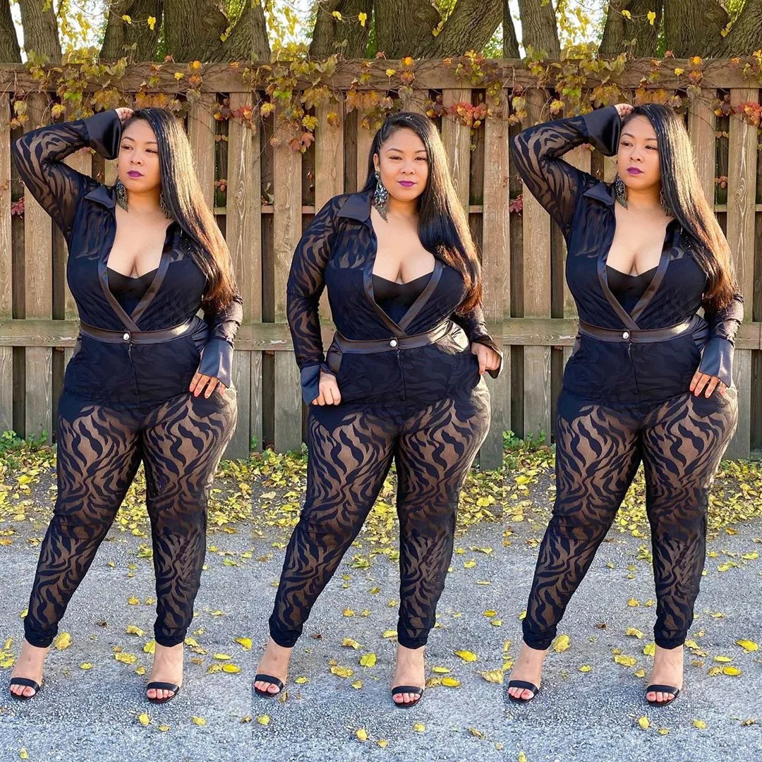 ORQJ5271 Plus size women bodycon mesh jumpsuits flocking striped tight pants 2 piece sets sexy plus size women clothing, Navy blue
ORQJ5271 Plus size women bodycon mesh jumpsuits flocking striped tight pants 2 piece sets sexy plus size women clothing, Navy blue