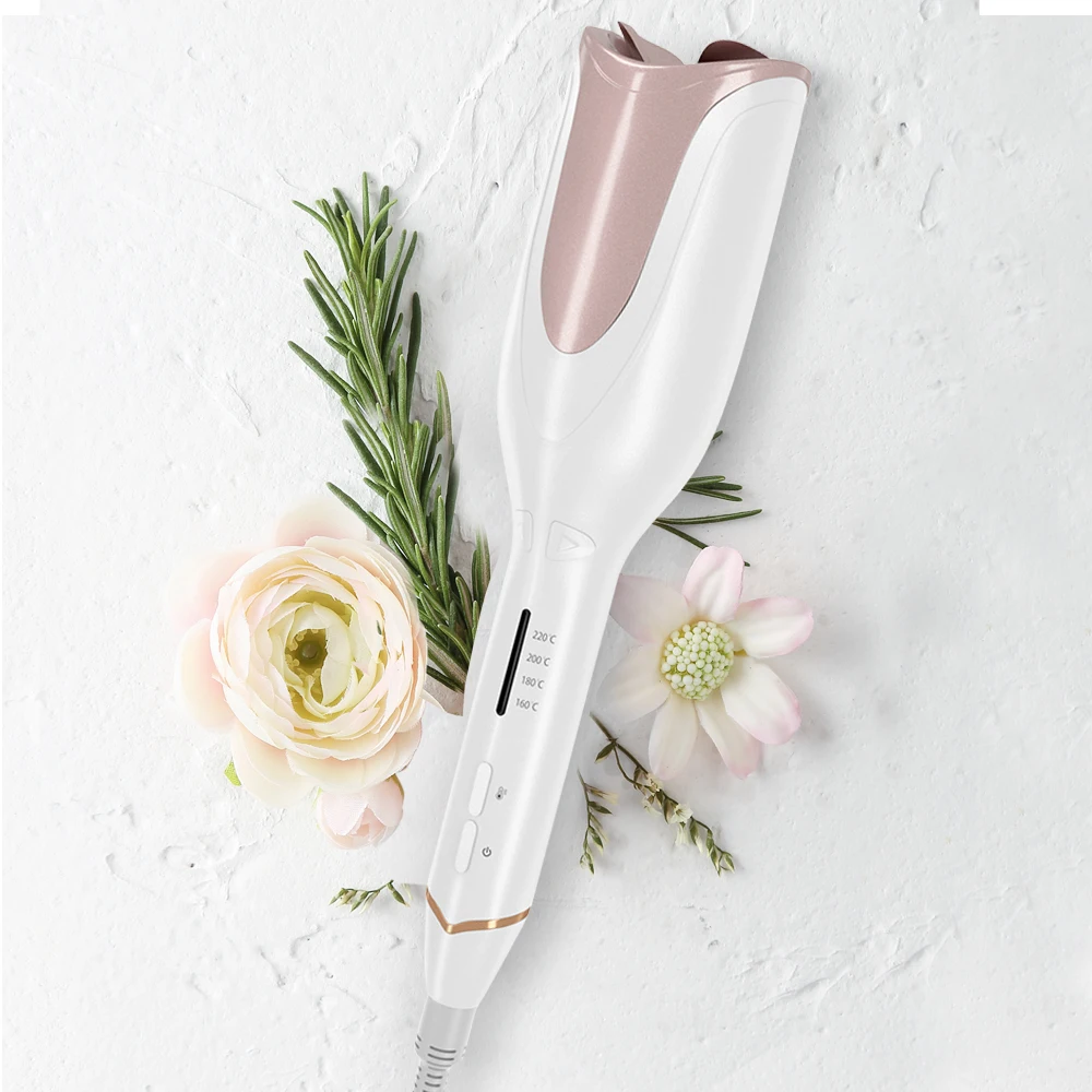 Automatic Ceramic Rotating Curler Professional Rose Air Spin N Curl Hair Curler for All Hair Types tulip shape hair curler, White+pink/customized
Automatic Ceramic Rotating Curler Professional Rose Air Spin N Curl Hair Curler for All Hair Types tulip shape hair curler, White+pink/customized