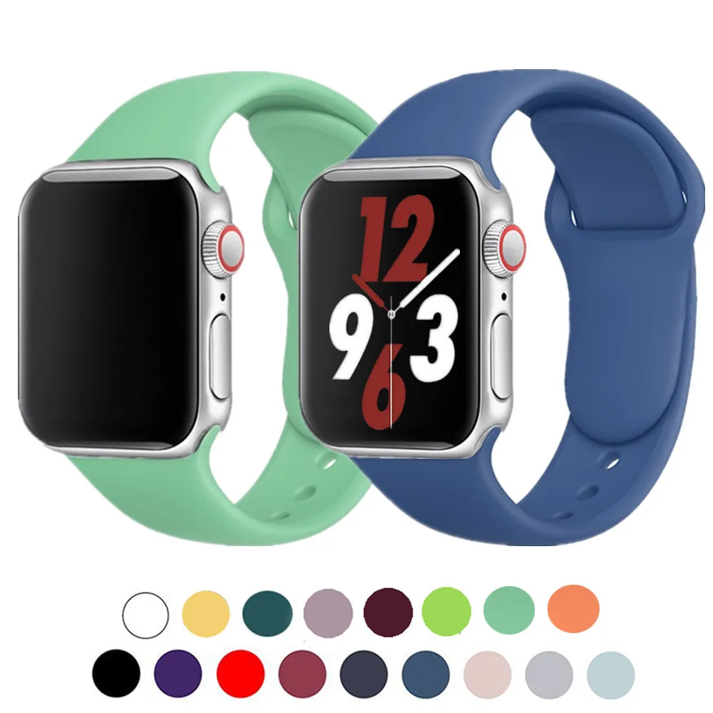 Factory supply Hot New Products Smart Silicone Watch Band 40mm 38mm for Apple Watch Band Strap Series 4 3 2 1, 20 colors
Factory supply Hot New Products Smart Silicone Watch Band 40mm 38mm for Apple Watch Band Strap Series 4 3 2 1, 20 colors