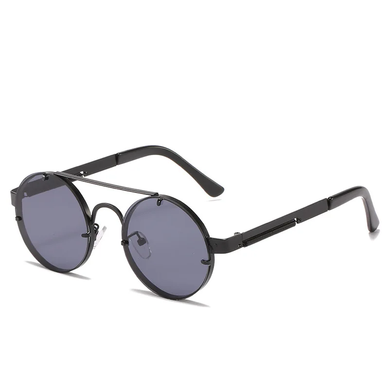 Retro punk fashion sunglasses round frame sunglasses men and women personality spring leg sun glasses, As the picture shows
Retro punk fashion sunglasses round frame sunglasses men and women personality spring leg sun glasses, As the picture shows