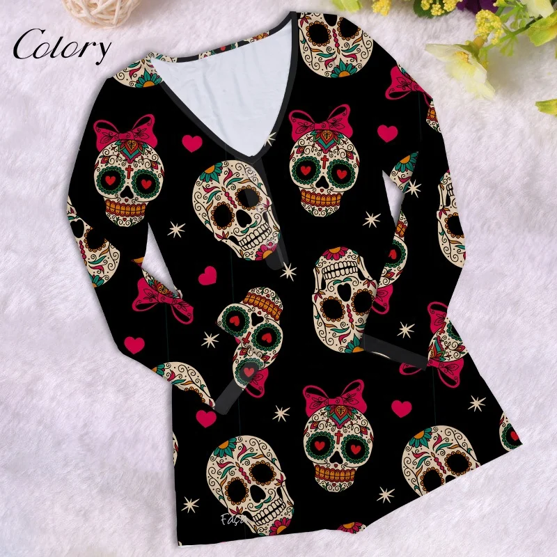 Sexy Sleepwear Women Halloween Cotton Fabric Day of the Dead Theme Pajamas Onesie, Picture shows
Sexy Sleepwear Women Halloween Cotton Fabric Day of the Dead Theme Pajamas Onesie, Picture shows