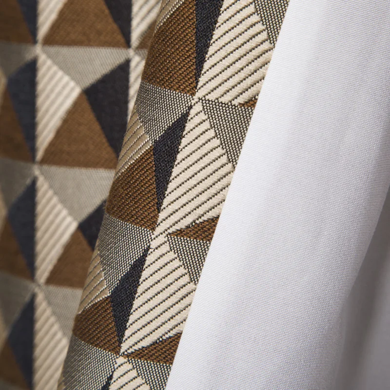 2020 jacquard curtain geometric pattern curtain