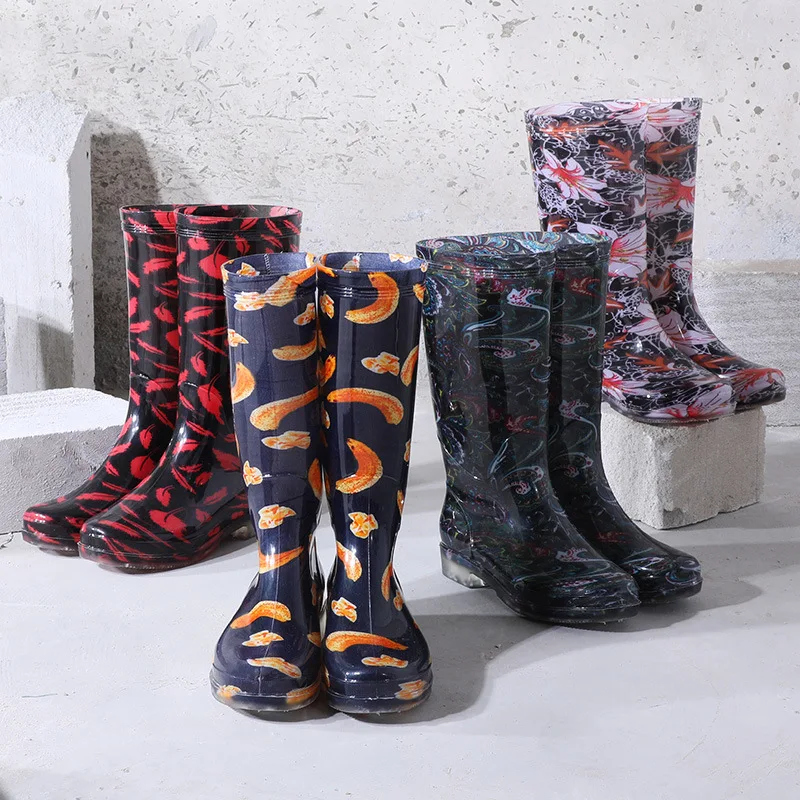 Wholesale high rainwear 2020 New style high rainboots PVC nice pattern rain boots lady transparent non-slip waterproof for women
Wholesale high rainwear 2020 New style high rainboots PVC nice pattern rain boots lady transparent non-slip waterproof for women